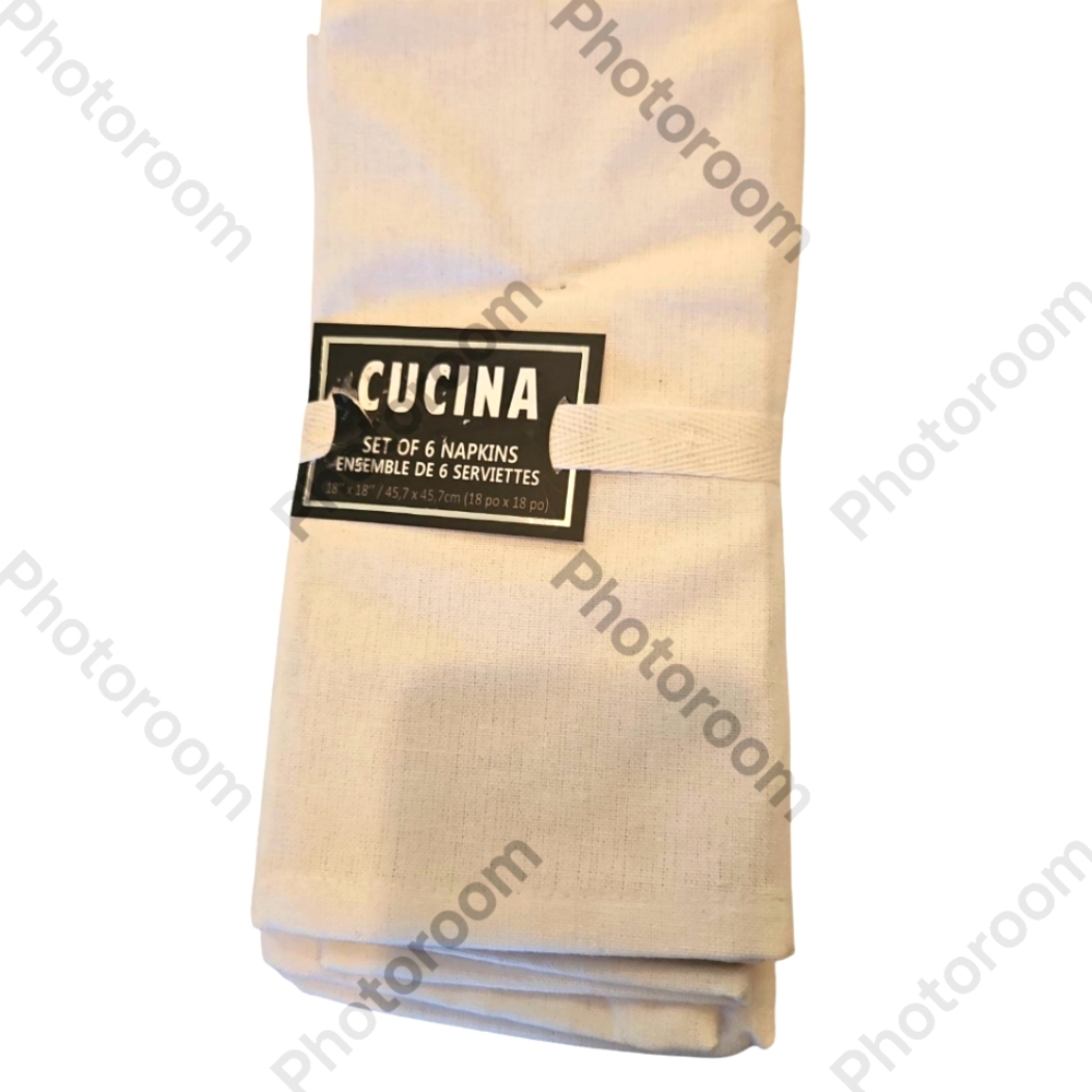 Cucina White  Napkin Set of 6